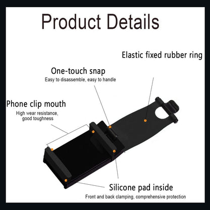 Car Phone Holder - Adjustable Car Cradle, Steering Wheel Phone Mount, Universal Mobile Phone Mount, Hands Free Automobile Cell Phone Holder for Most Steering Wheels (Black)