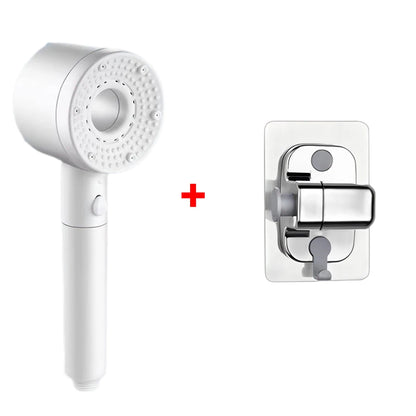 5-Mode Adjustable High-Pressure Shower Head with Water-Saving Filter - Bathroom Accessory