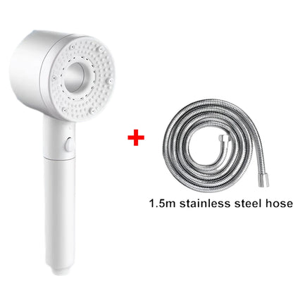 5-Mode Adjustable High-Pressure Shower Head with Water-Saving Filter - Bathroom Accessory
