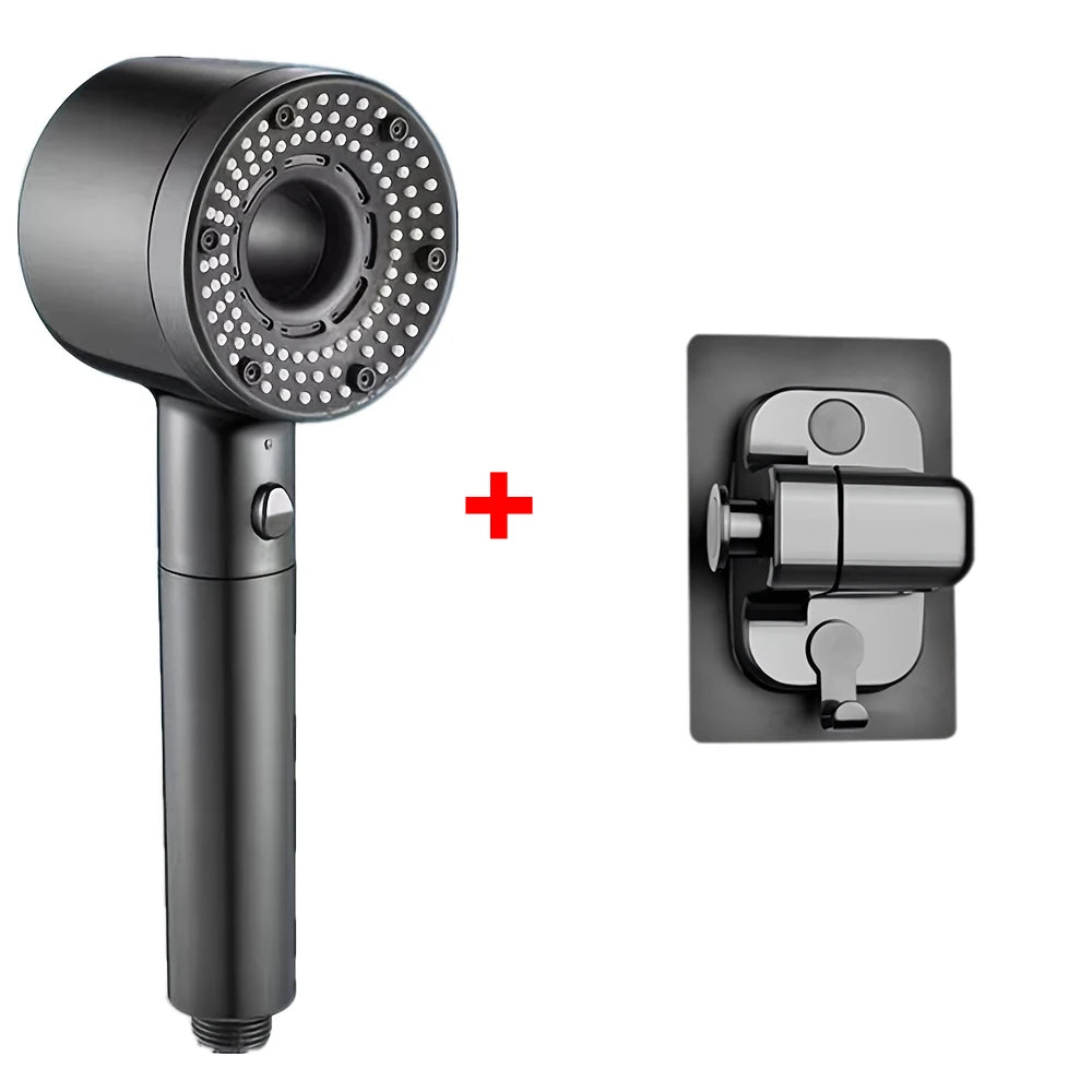 5-Mode Adjustable High-Pressure Shower Head with Water-Saving Filter - Bathroom Accessory