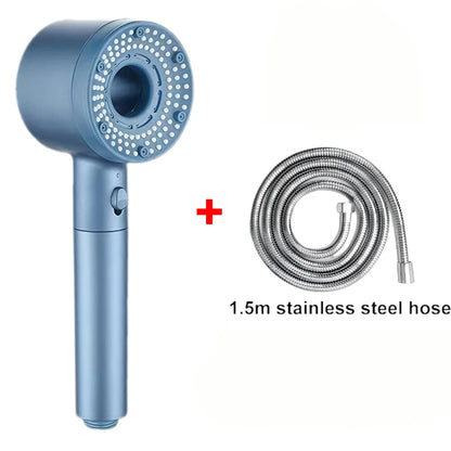 5-Mode Adjustable High-Pressure Shower Head with Water-Saving Filter - Bathroom Accessory