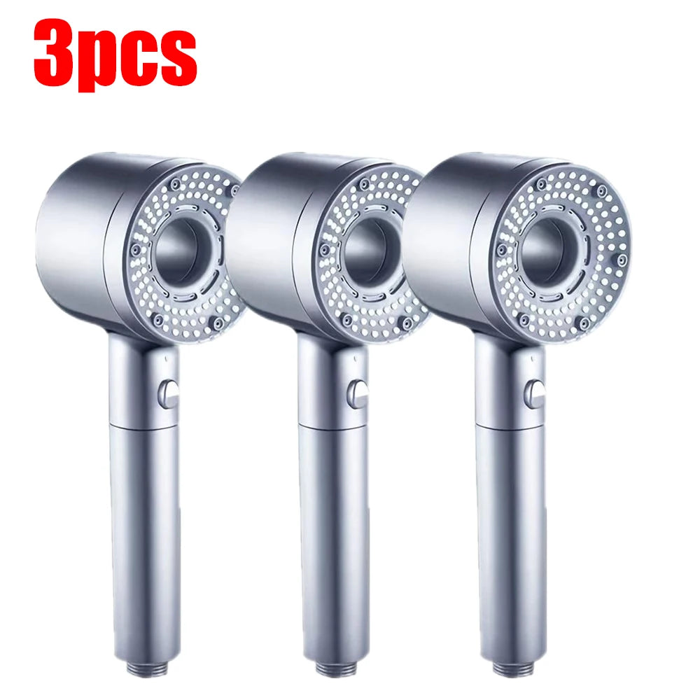 5-Mode Adjustable High-Pressure Shower Head with Water-Saving Filter - Bathroom Accessory