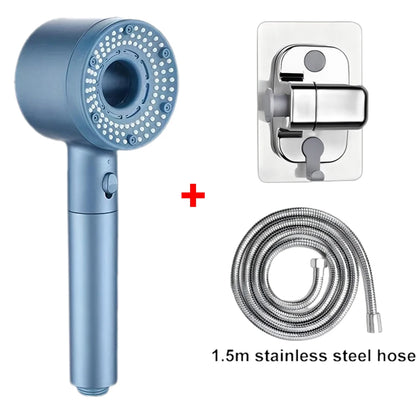 5-Mode Adjustable High-Pressure Shower Head with Water-Saving Filter - Bathroom Accessory