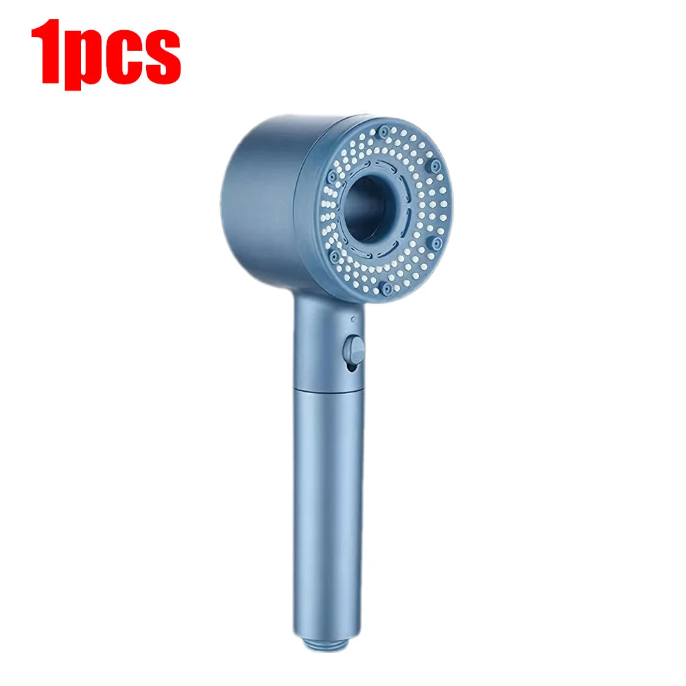 5-Mode Adjustable High-Pressure Shower Head with Water-Saving Filter - Bathroom Accessory