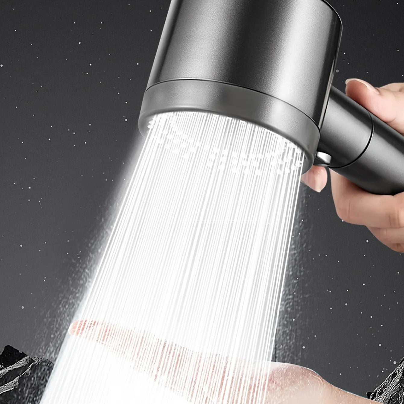 5-Mode Adjustable High-Pressure Shower Head with Water-Saving Filter - Bathroom Accessory