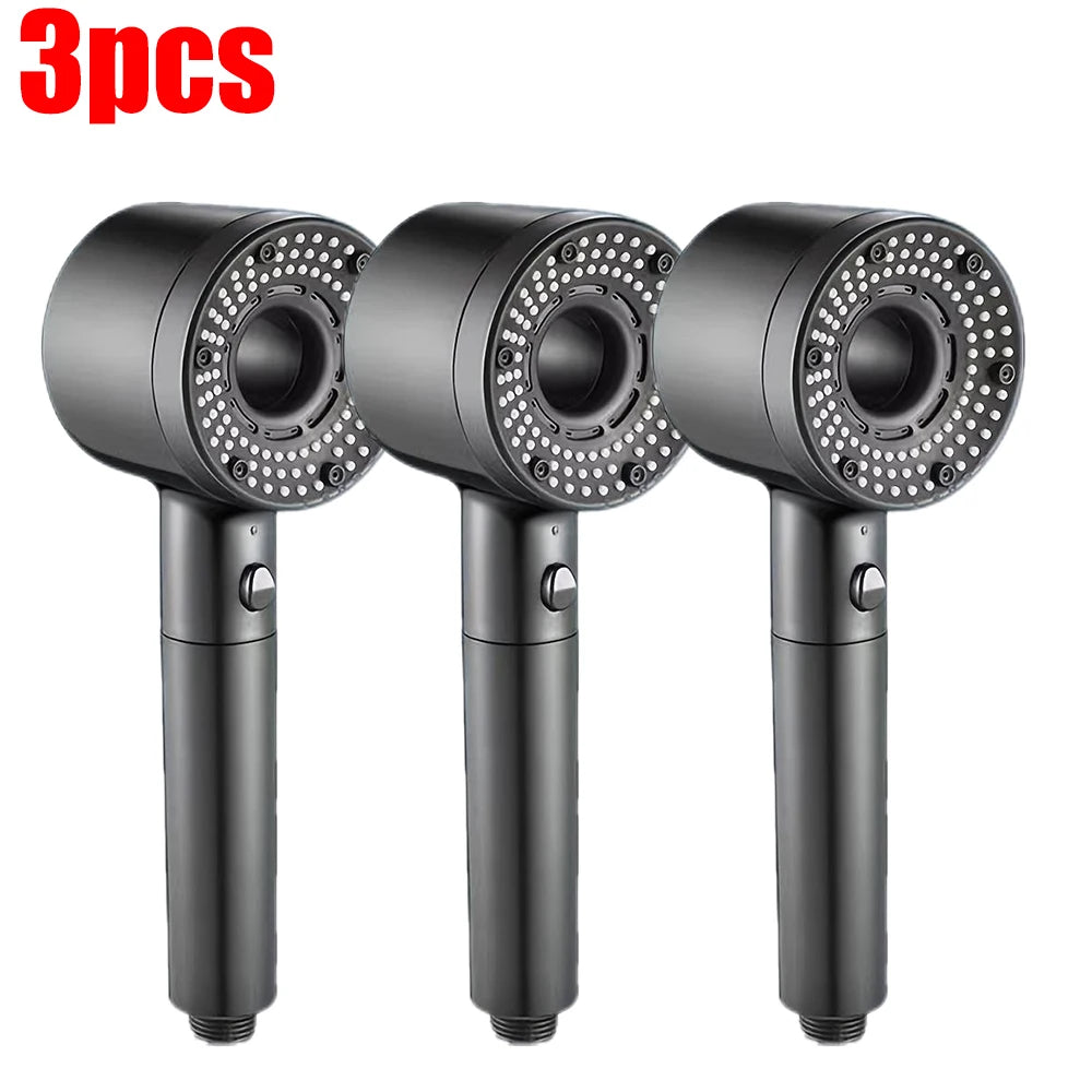 5-Mode Adjustable High-Pressure Shower Head with Water-Saving Filter - Bathroom Accessory